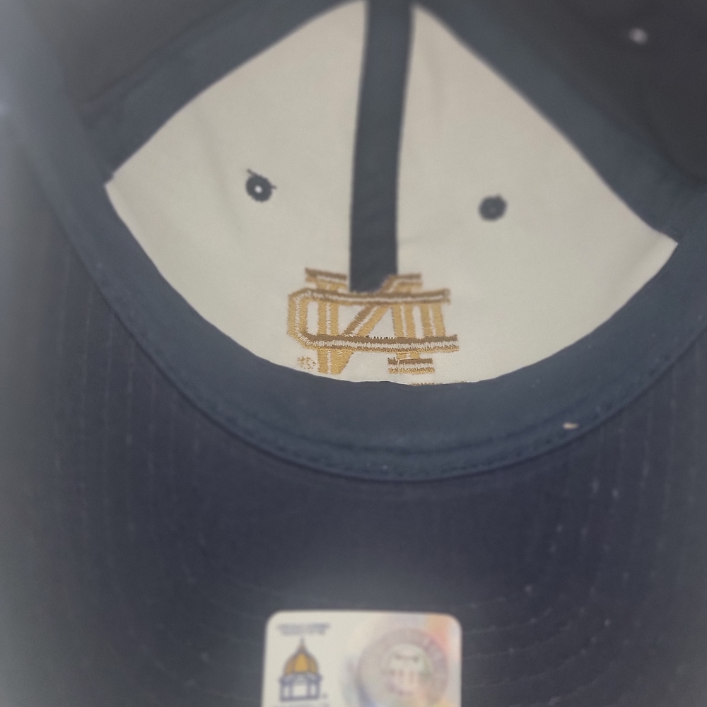 Navy Blue Cap with Gold Embroidery - Picture 5 of 6